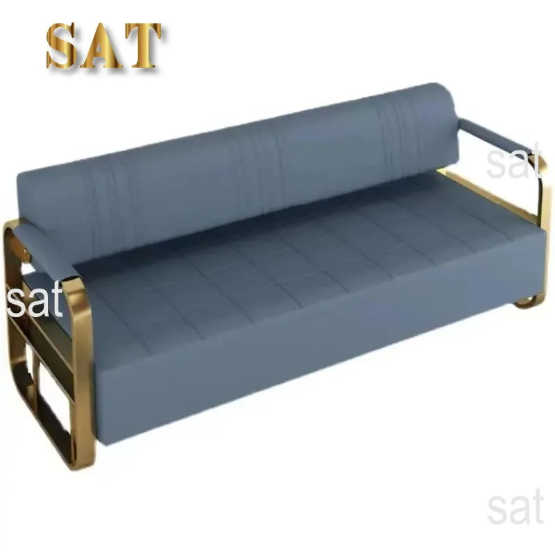 ForGood Beauty Salon Station Waiting Sofa Barber Shop Reception Couch Leather Waiting Chair
