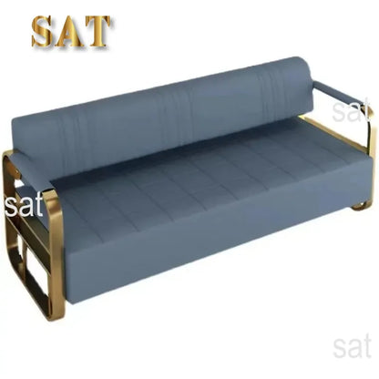 ForGood Beauty Salon Station Waiting Sofa Barber Shop Reception Couch Leather Waiting Chair