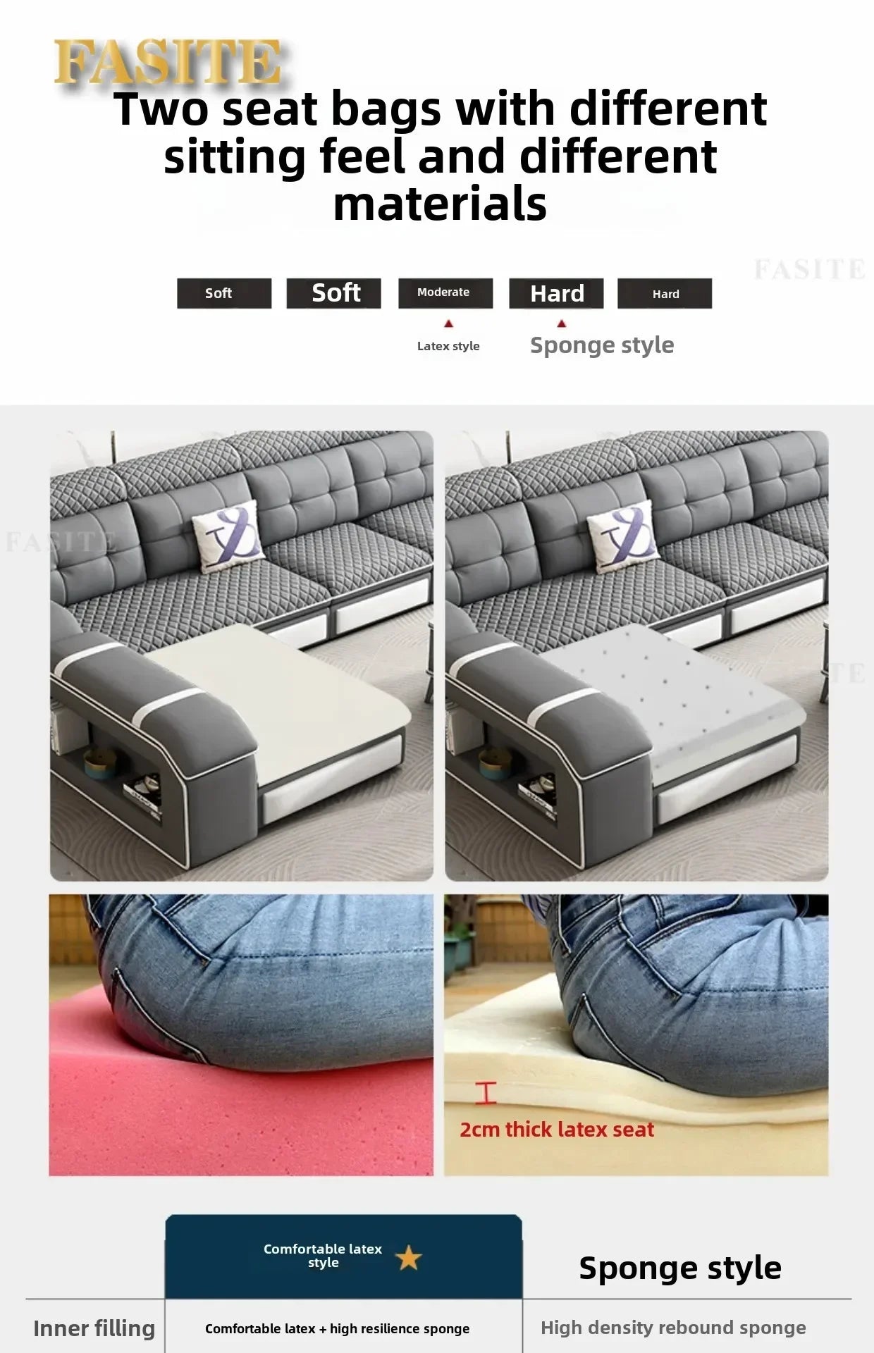 Durable Premium Quality Couch Pouf Living Room Sofas Futon Floor Designer Relaxing Filling Nordic Living Room