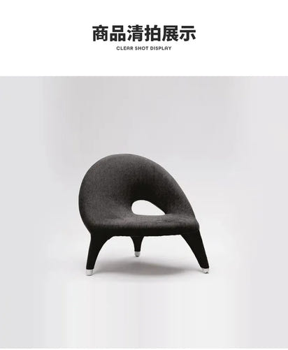Italian Minimalist Creative Single Fabric Sofa Modern Light Luxury Home Living Room Bedroom Wingback Chair