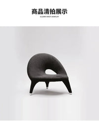 Italian Minimalist Creative Single Fabric Sofa Modern Light Luxury Home Living Room Bedroom Wingback Chair