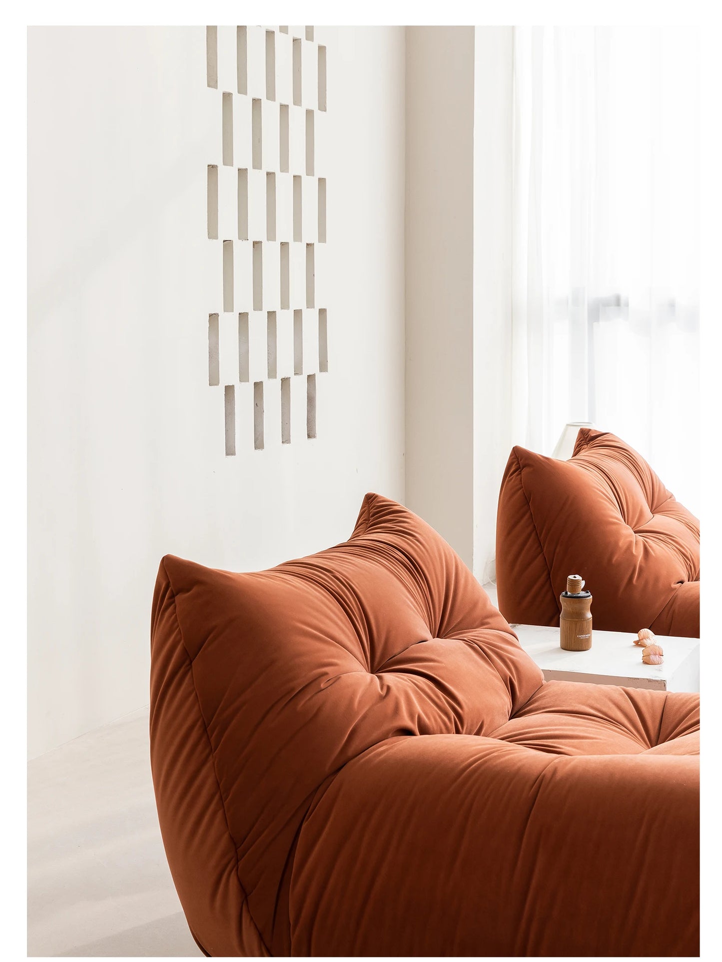 Nordic Cream Style Living Room Sofa White Square Combination Creative Design Lazy Couch Comfort Home Furniture Lounge Chair FYLS