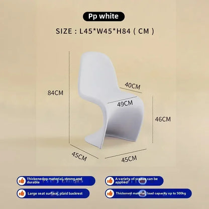 Dining chair transparent plastic chair Nordic home simple modern back chair makeup stool