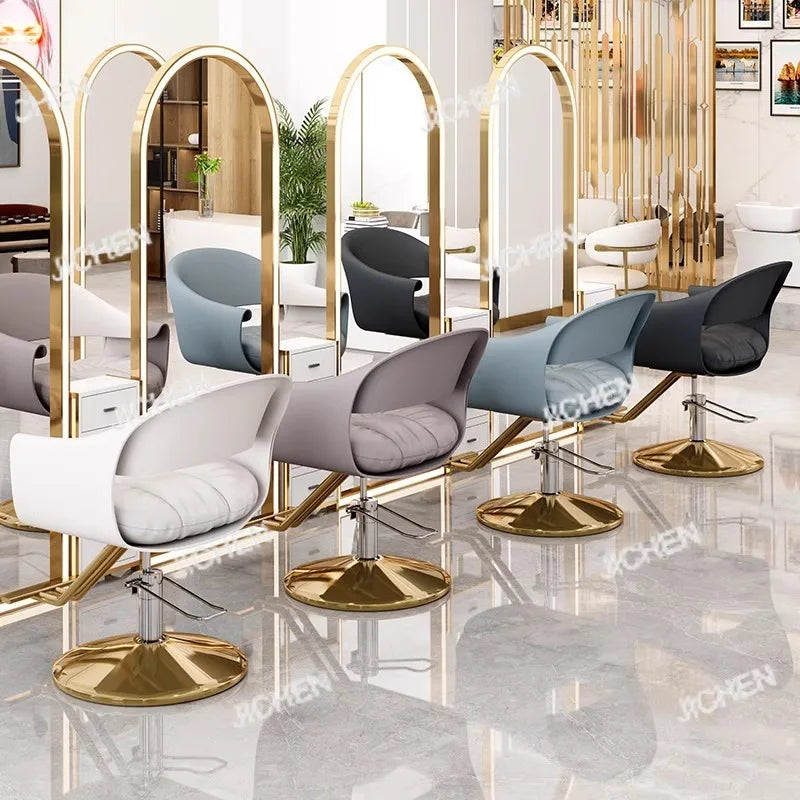 Hair salon special lift rotating fashion hair cutting seat light luxury ironing barber shop chair