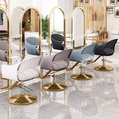 Hair salon special lift rotating fashion hair cutting seat light luxury ironing barber shop chair