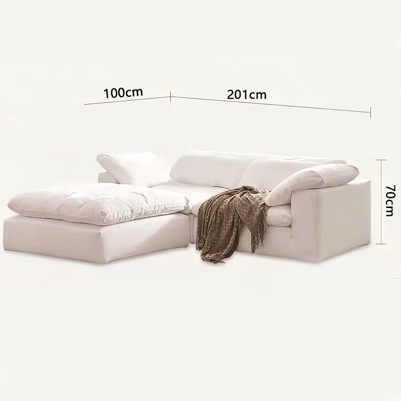 Vacuum compression cloud sofa lazy chenille fabric small apartment living room free combination module sofa furniture
