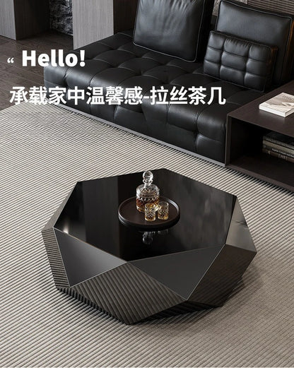 Italian minimalist gold diamond coffee table designer high-end small apartment modern simple special-shaped light luxury living