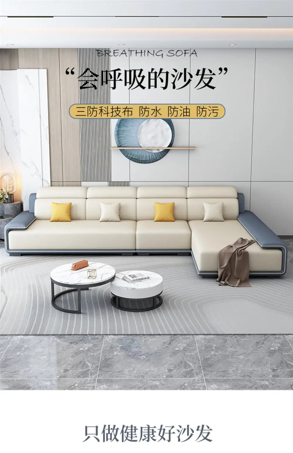 Living Rooms Italian Room Home Furniture Modern Couch Luxury Sectional Sofy Do Salon Modular Sofa Cama Livingroom Sets 0711LSY