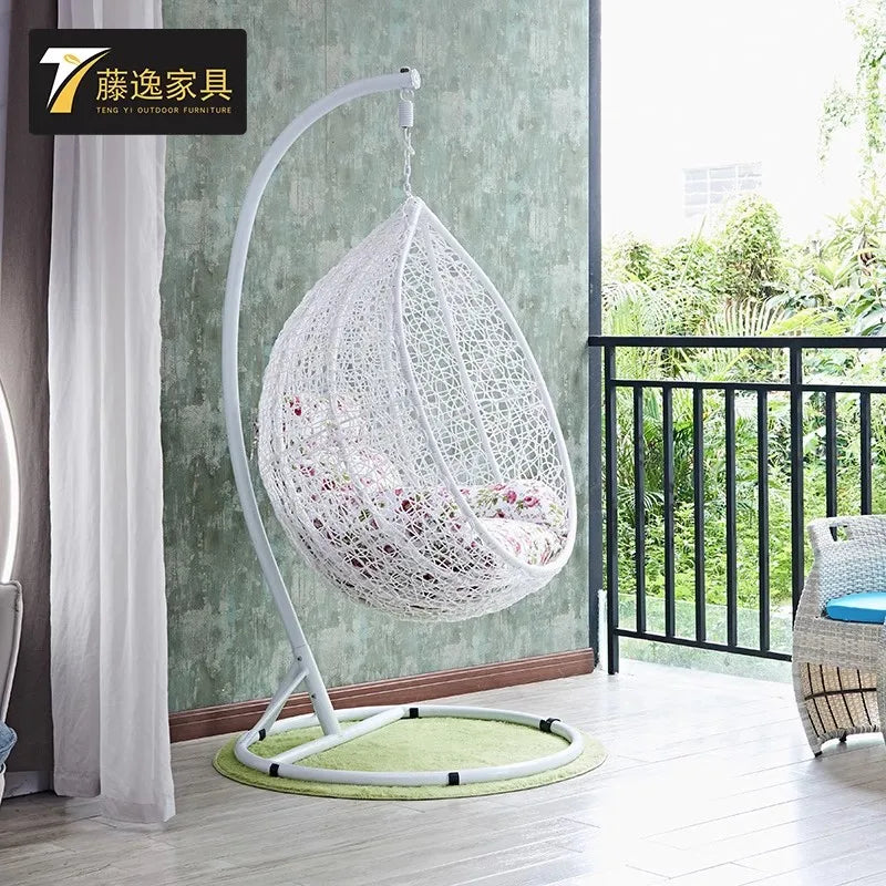 Hanging basket Rattan chair Internet celebrity hammock Indoor household Double rocking chair Balcony Chlorophytum