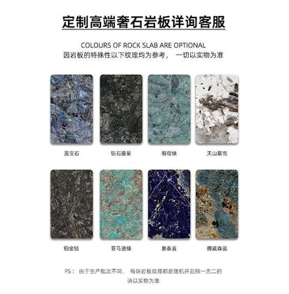 Light luxury rock slab table and chair combination modern minimalist design, creative high-end villa office tea table