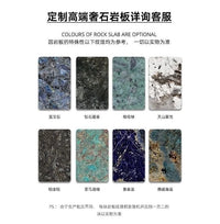 Light luxury rock slab table and chair combination modern minimalist design, creative high-end villa office tea table