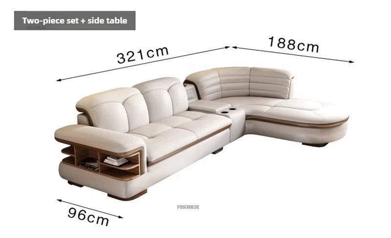 Design Artificial Leather Living Room Sofa Corner Combination Luxury Sofas Living Room Personality Home Furniture