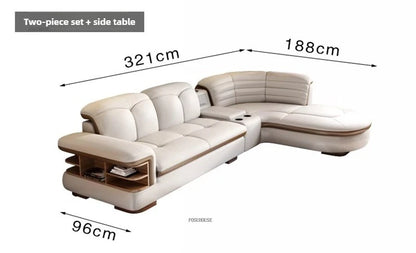 Design Artificial Leather Living Room Sofa Corner Combination Luxury Sofas Living Room Personality Home Furniture