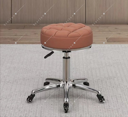 Leather Swivel Bar Stool With Back for Home Bar School Mall Gym Workshop Restaurant Outdoor Staircase