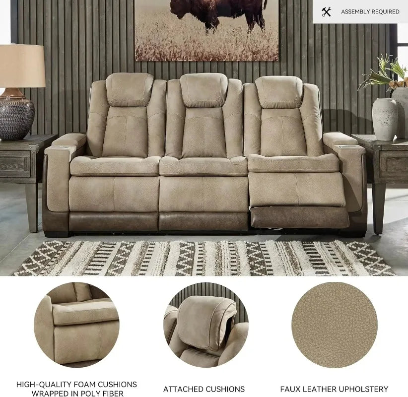 Electric Tilt Extensible Sofa Wireless USB Charging Zero Gravity, Electric Sofa with Storage and Bottom Blu-ray
