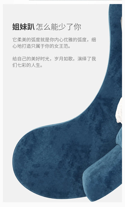 Blue Fancy Couches Curved Nordic Comfortable Designer Floor Living Room Sofa Modern Lounge Wood Divano Moderno Unique Furniture