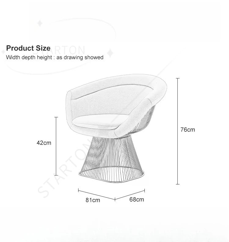 Living Room Lounge Chairs for Home Hotel Salon Villa Luxury Modern Round Fabric Leisure Sofa Chair