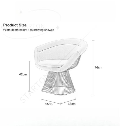 Living Room Lounge Chairs for Home Hotel Salon Villa Luxury Modern Round Fabric Leisure Sofa Chair