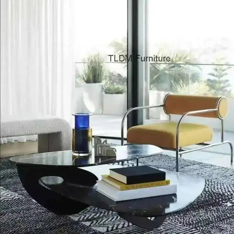 Nordic Fabric Living Room Chairs Stainless Steel Single Sofa Recliner European Living Room Furniture Home Leisure Back Armchair