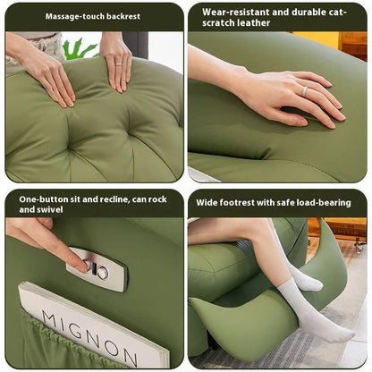 Electric Recliner Lounge Chair Multi Functional Lazy Rocking Sofa Seat Space Saving Single Chair for Living Room Balcony