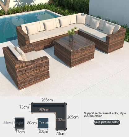 # Rattan Outdoor Wicker Patio Garden Sofa Fancy Sofa and Table Sets