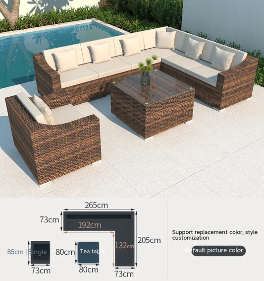 # Rattan Outdoor Wicker Patio Garden Sofa Fancy Sofa and Table Sets