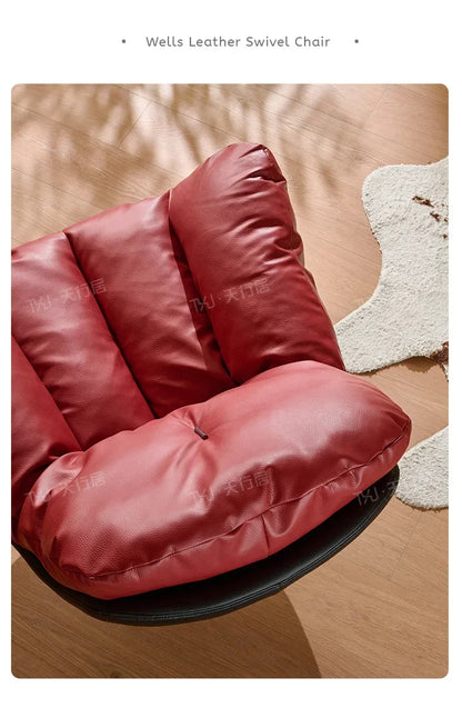 Italian single sofa chair living room designer casual lazy sofa vintage swivel chair