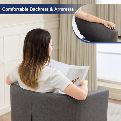 Modern Comfy Accent Barrel Chair with Armrest for Living Room Bedroom Reception Room or Cafe Soft Padded Design for Cozy Relaxa