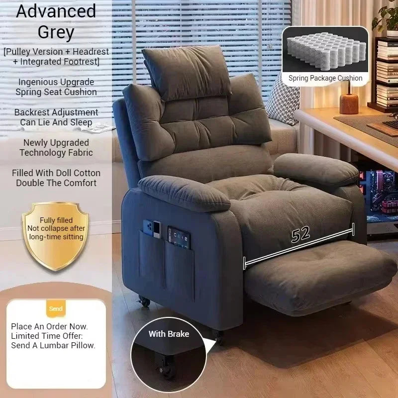 Luxurious Living Room Office Chairs Gaming Armchair Swivel Ergonomic Office Chair Relaxing Recliner Office Furniture Sillas LLOC