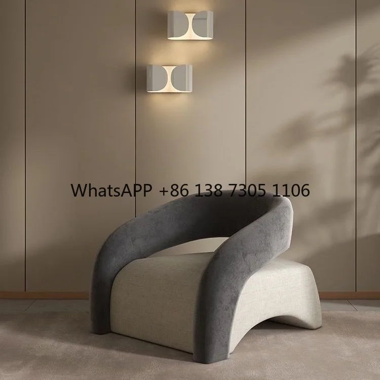 Single chair lazy sofa leisure living room light luxury curved balcony small apartment tiger chair minimalist