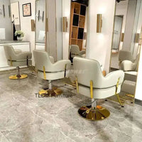 Furniture Fashionable Grey Barber Chair Glamour Elegant Barbería Professional Comfy Hairdressing Chair Modern Simple Silla De