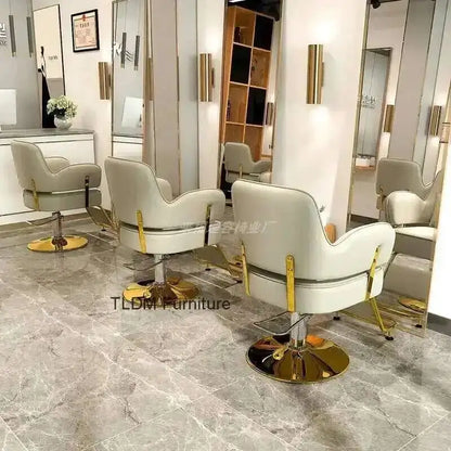 Furniture Fashionable Grey Barber Chair Glamour Elegant Barbería Professional Comfy Hairdressing Chair Modern Simple Silla De