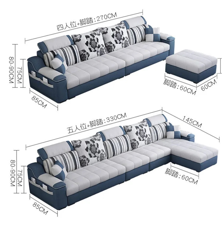 Designer Luxury Outdoor Sofa Relaxing Mid Century Nordic Sectional Living Room Sofas Couch Lazy Divano Lounge Suite Furniture