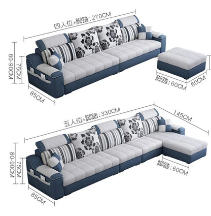 Designer Luxury Outdoor Sofa Relaxing Mid Century Nordic Sectional Living Room Sofas Couch Lazy Divano Lounge Suite Furniture