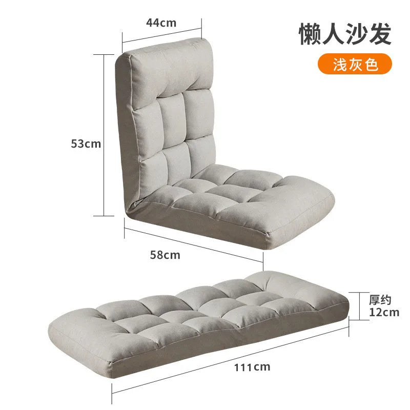 Lazy sofa tatami bay window lazy chair folding fabric can sit single chair balcony bedroom back lying