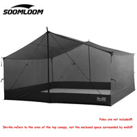 Soomloom Mesh Screen for 5×4M Tarp – Lightweight Mosquito Tent with Skirt, Insect-Proof Mesh Shelter for Summer Outdoor Camping