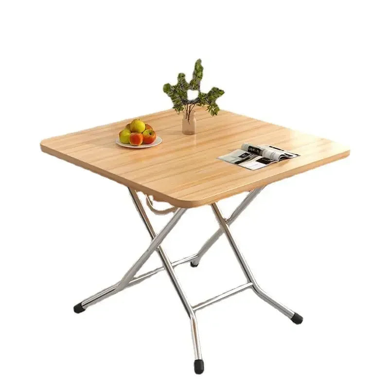 Furniture Folding  Dining Table Home Rental House Simple Small Apartment Dining Round  Foldable Outdoor Stall Small Square Table