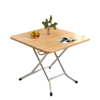 Furniture Folding  Dining Table Home Rental House Simple Small Apartment Dining Round  Foldable Outdoor Stall Small Square Table