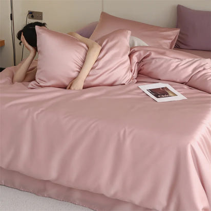 Mulberry Silk Bedding Set Luxury Natural 100% Silk Duvet Cover Set Bed Sheet Pillowcase Single Double Bedsheet King Queen Size