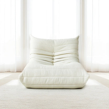 Fabric Lazy Floor Sofa, Modern Armless Floor Recliner, Living Room Bedroom Office Single Corner Chair Sofa