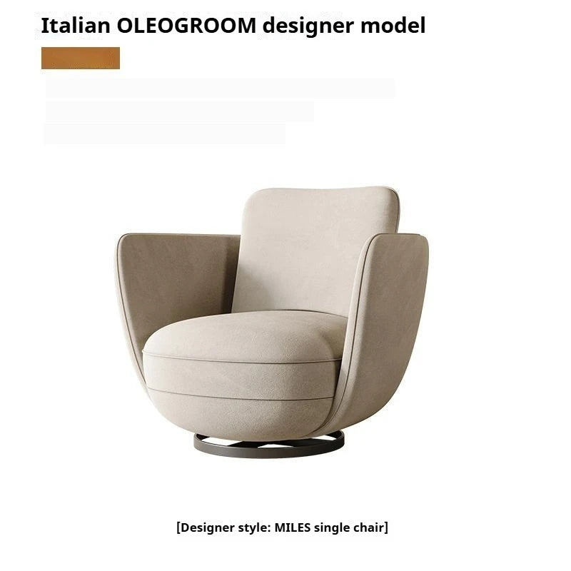 Modern Barrel Swivel Chair 360 Chenille Fabric Accent Chair Upholstered Lounge Chair for Living Room Bedroom Office Waiting Room