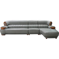 New Chinese black gold wood leather sofa high-end luxury villa living room simple concubine corner household solid wood