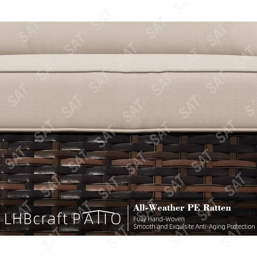 Furniture Set, Outdoor Furniture Patio Sectional Sofa, All Weather PE Rattan Outdoor set with Cushions and Table