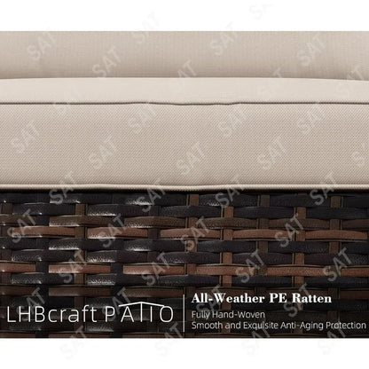 Furniture Set, Outdoor Furniture Patio Sectional Sofa, All Weather PE Rattan Outdoor set with Cushions and Table