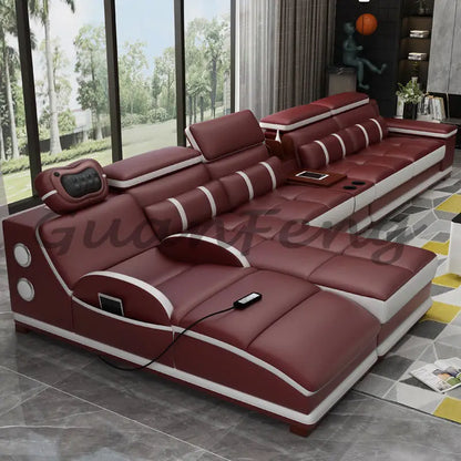 Hot Sale Modern Storage Luxury Micro Fabric Leather Reclining Leather Folding Multi Purposes Living Room Sofa