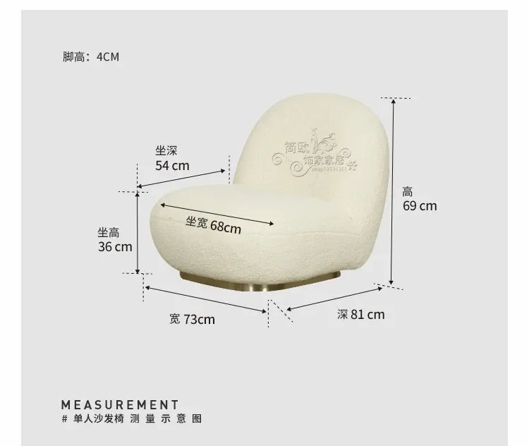 Q4  Light Luxury Velvet Curved Sofa Beauty Salon Clothing Store Moon-Shaped Sofa