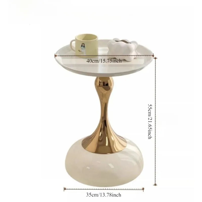 small apartment European wrought iron corner table balcony mobile coffee table bedroom bedside small round table sofa edge table