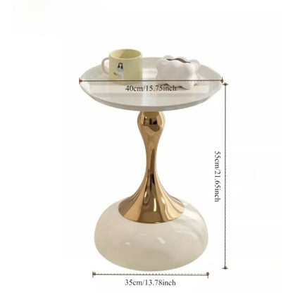 small apartment European wrought iron corner table balcony mobile coffee table bedroom bedside small round table sofa edge table