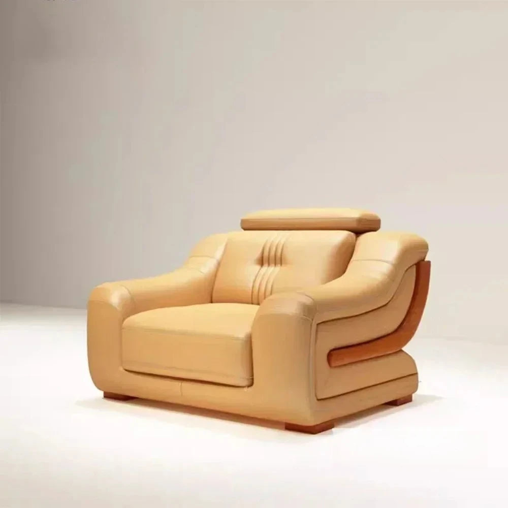 MANBAS Premium Italian Genuine Leather Sofa Sets Big Sectional Couch Living Room Sofas With Adjustable Headrests Home Furniture