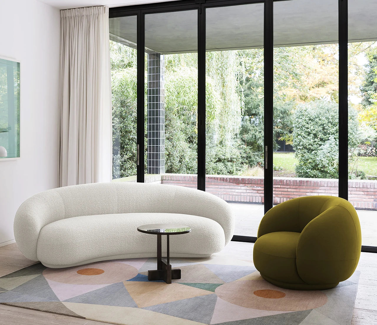 Living room Julep sofa Curved cashew sofa
